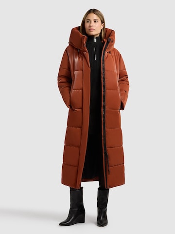 khujo Winter coat 'Soulani5 Shiny' in Brown
