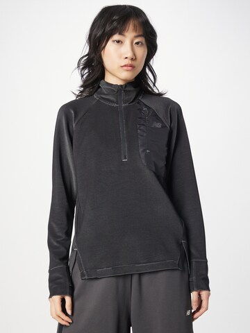 new balance - Camiseta funcional 'Speed Layer' en negro: frente