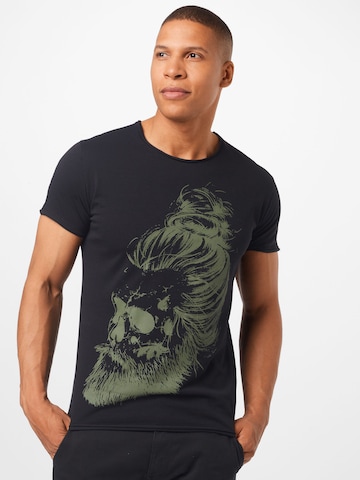 Coupe regular T-Shirt 'Gareth' Key Largo en noir : devant