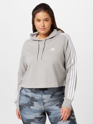 ADIDAS SPORTSWEAR Sports sweatshirt 'Essentials 3-Stripes French Terry ' in Grey: front