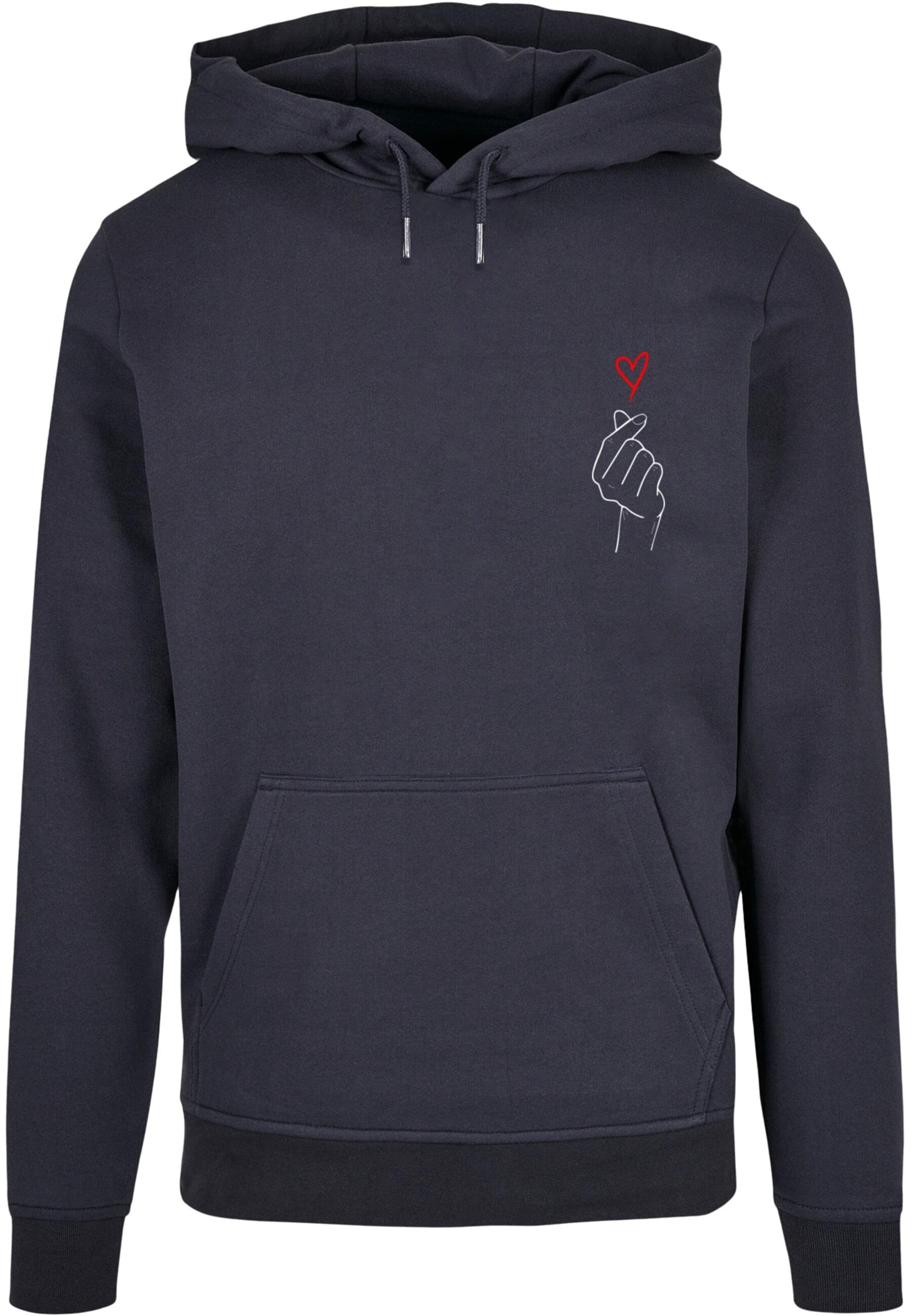 Merchcode Sweatshirt 'Heart' in Blau: Vorderseite