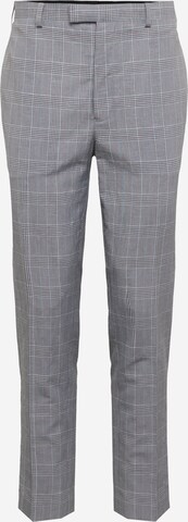 BURTON MENSWEAR LONDON - Pantalón de pinzas 'SKFF GRY GREEN CHECK' en gris: frente