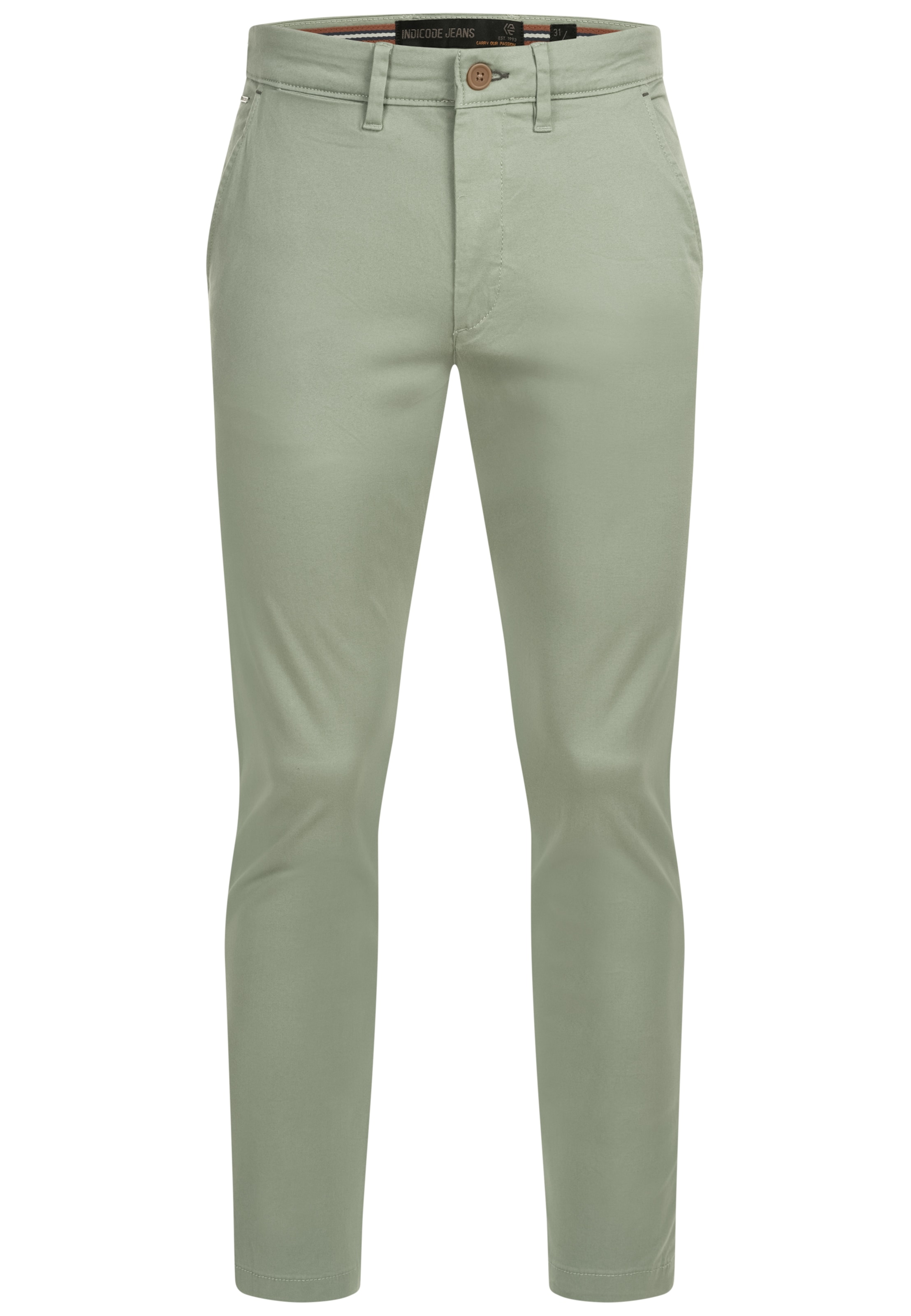 INDICODE JEANS Regular Hose ' Wasling ' in Grün: Vorderseite