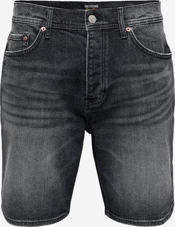 Only & Sons Regular Farkut 'ONSEdge' värissä musta: etupuoli