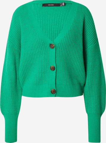 VERO MODA Knit Cardigan 'LEA' in Green: front