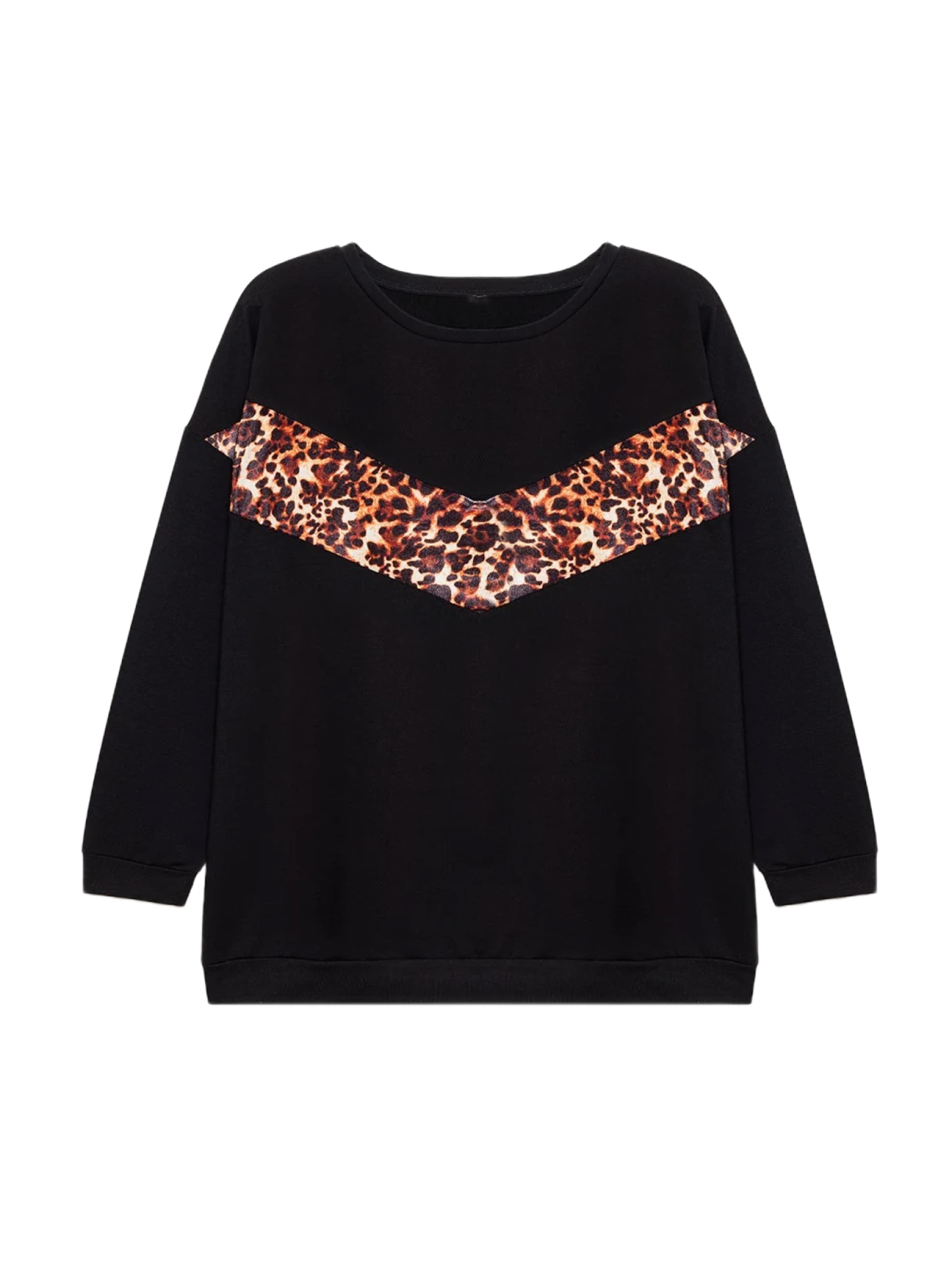 Shape Of You Sweatshirt in braun / schwarz, Produktansicht