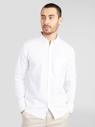HOLLISTER - Ajuste regular Camisa en blanco: frente
