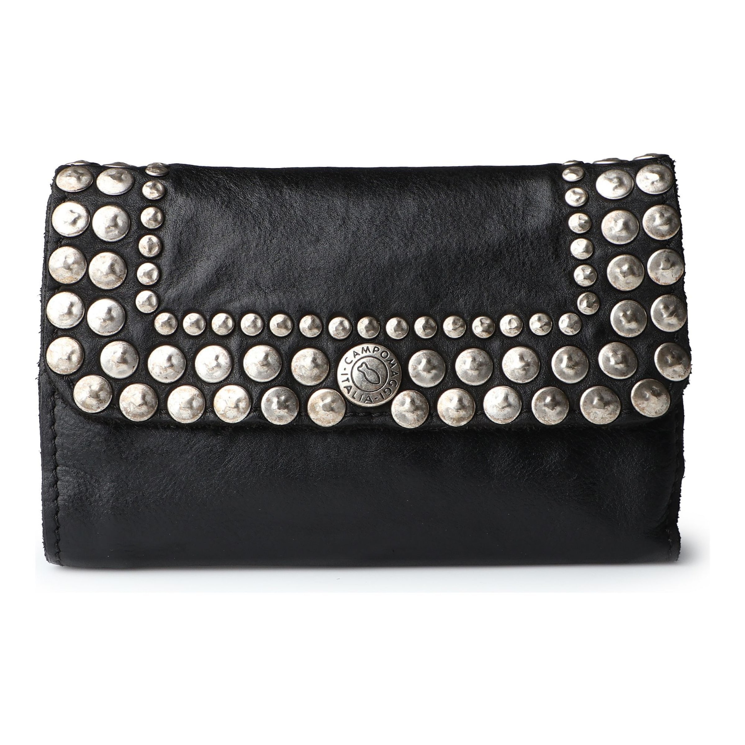 Portamonete 'Mirta' di Campomaggi in nero: frontale