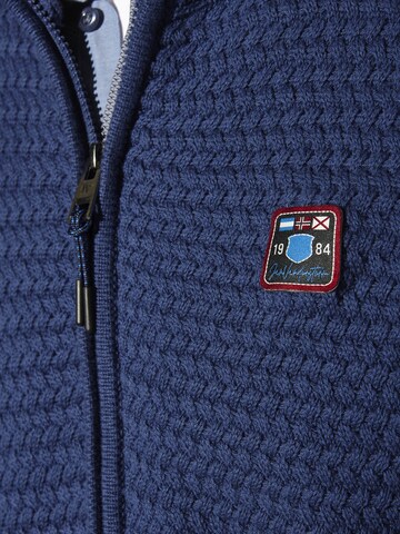 Jan Vanderstorm Gebreid vest 'Bjornvik ' in Blauw