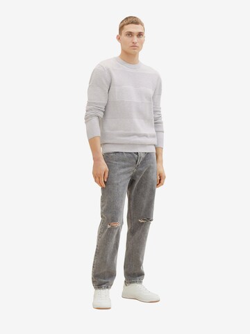 TOM TAILOR DENIM Pullover in Grau