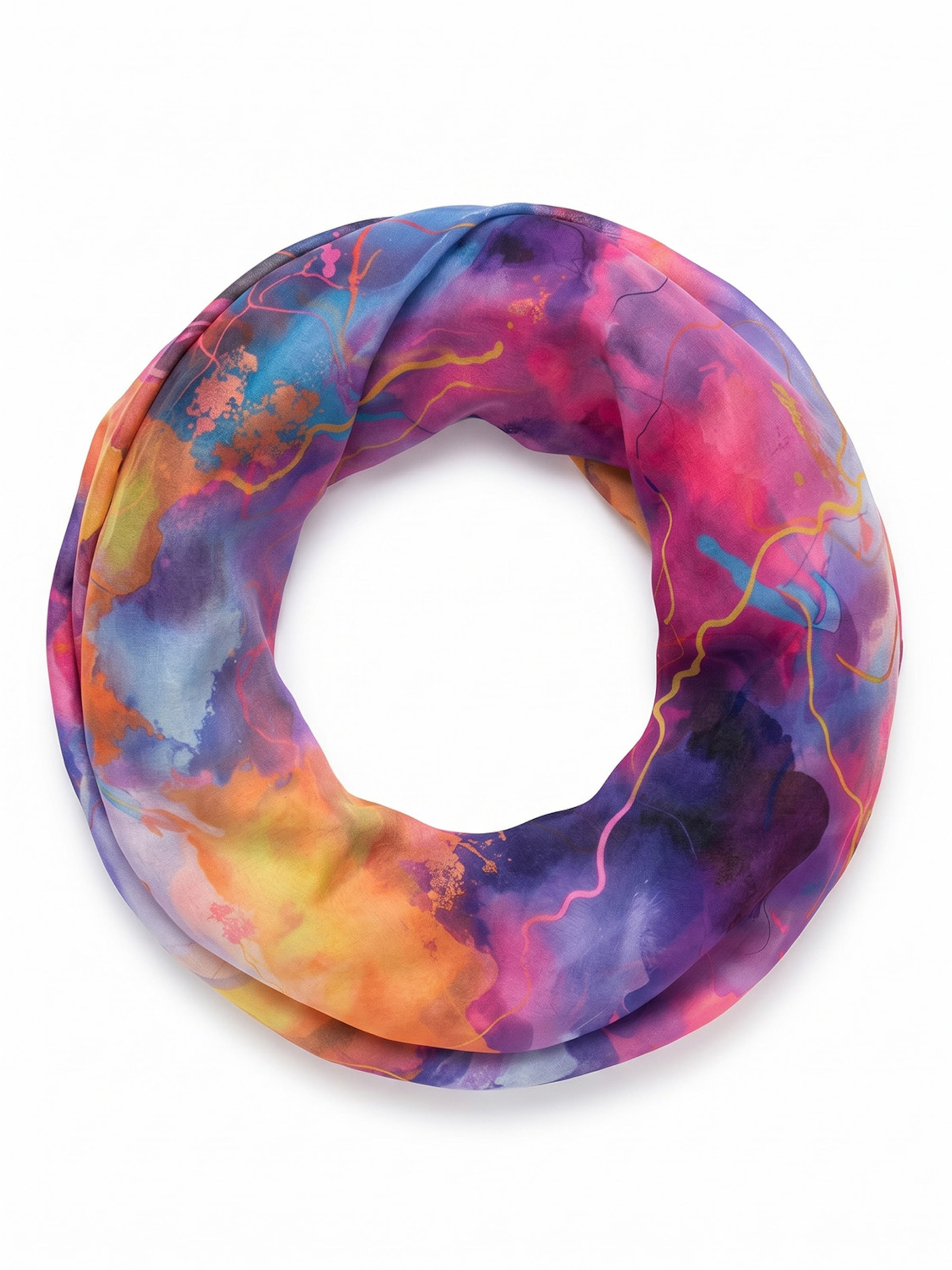 styleBREAKER Schlauchschal 'Loop Schal mit Aquarell Glow Muster'‌‌‌‌‌‌‌‌‌ in Lila: Vorderseite