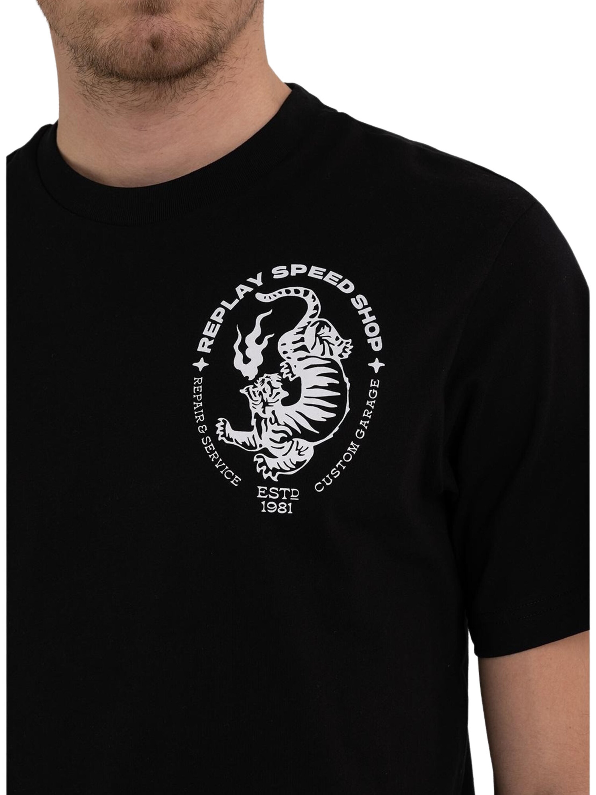 REPLAY Shirt in Zwart