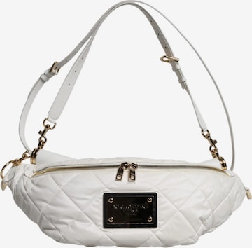 Marsupio 'Dolce & Gabbana White Quilted Logo Plaque Belt Bag' di Runerstrand in bianco: frontale