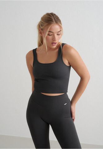 Bustier Soutien-gorge de sport Aim'n en gris : devant