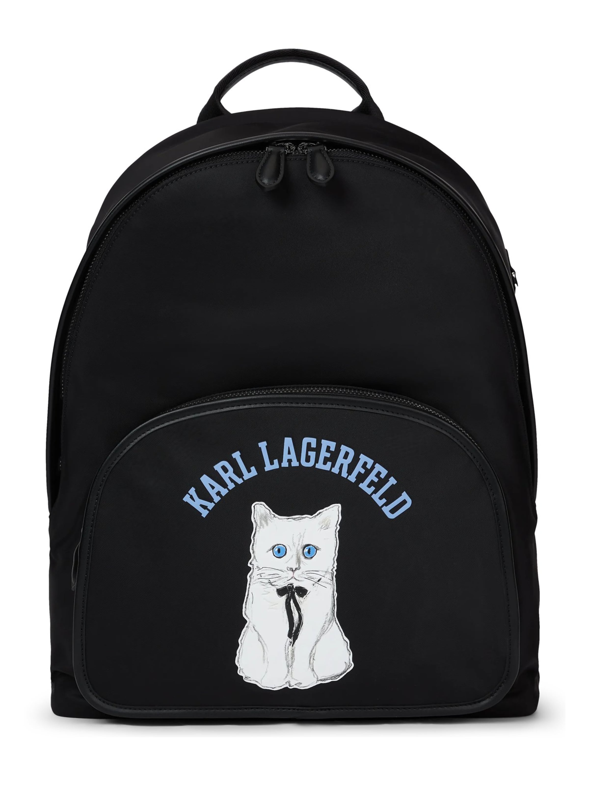 Karl Lagerfeld Rucksack 'Ikon Choupette' in Schwarz: Vorderseite