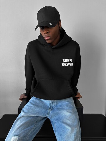 Sweat-shirt 'Oversize “Burn Forever” Hoodie - Black' Kleidermafia en noir
