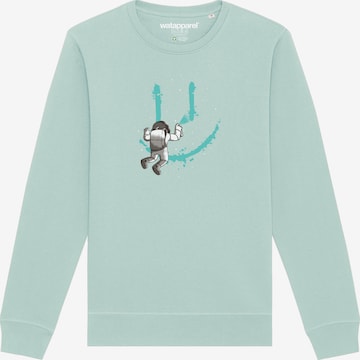 Watapparel Sweatshirt ' Graffiti Astronaut ' in Blau: Vorderseite