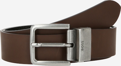 BOSS Cinturón 'Omar' en marrón oscuro / plata, Vista del producto