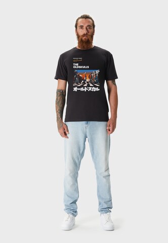 Oldskull Shirt 'Asian Icons Legends Walking Graphic' in Black