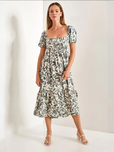 Bianco Lucci Robe en gris / gris foncé / blanc, Vue avec produit