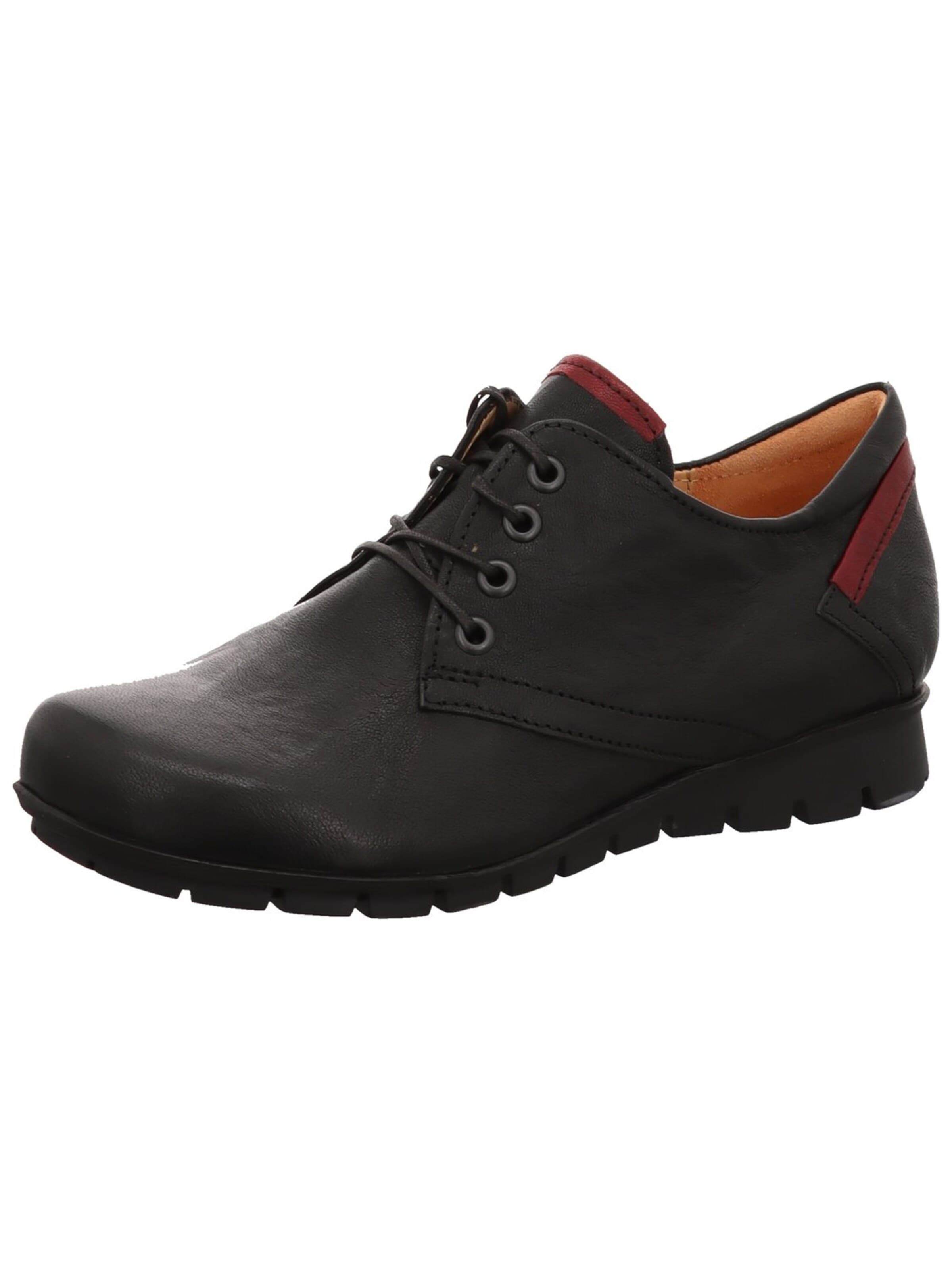 Chaussure à lacets 'Schnürschuh Damen 3-000093-0000 Echtleder in schwarz' Think en noir : devant
