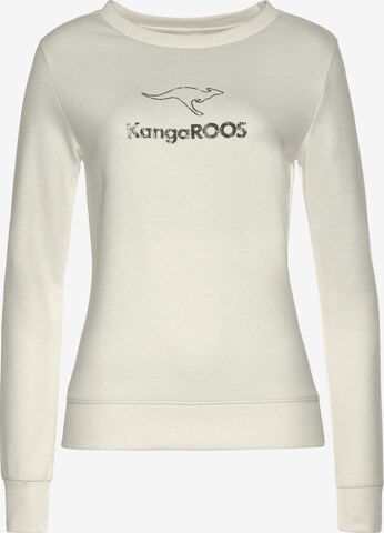 KangaROOS Sweatshirt in White: front