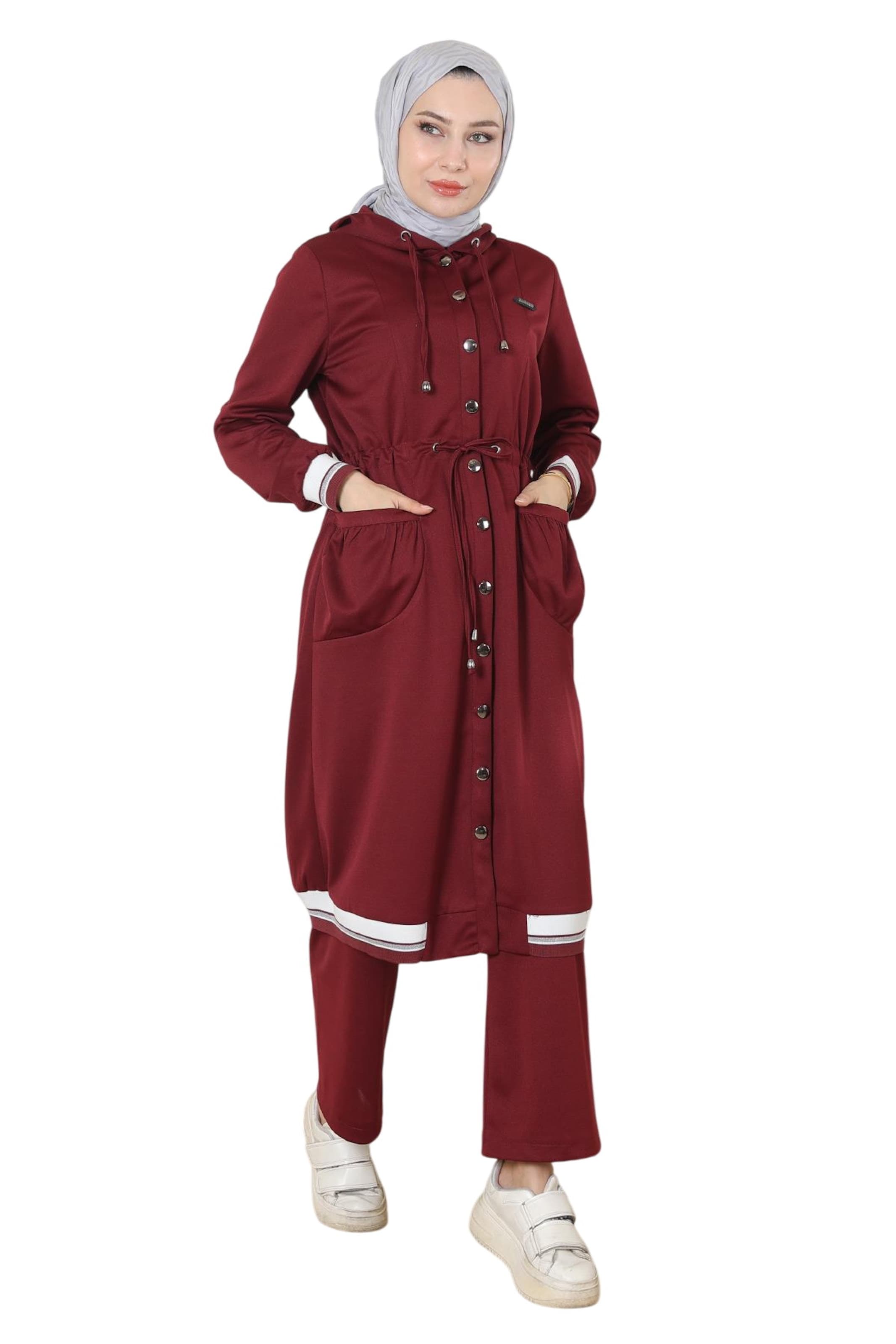 MODAMIHRAM Joggingpak in Rood: voorkant