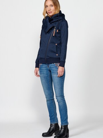 KOROSHI Sweatjacke in Blau