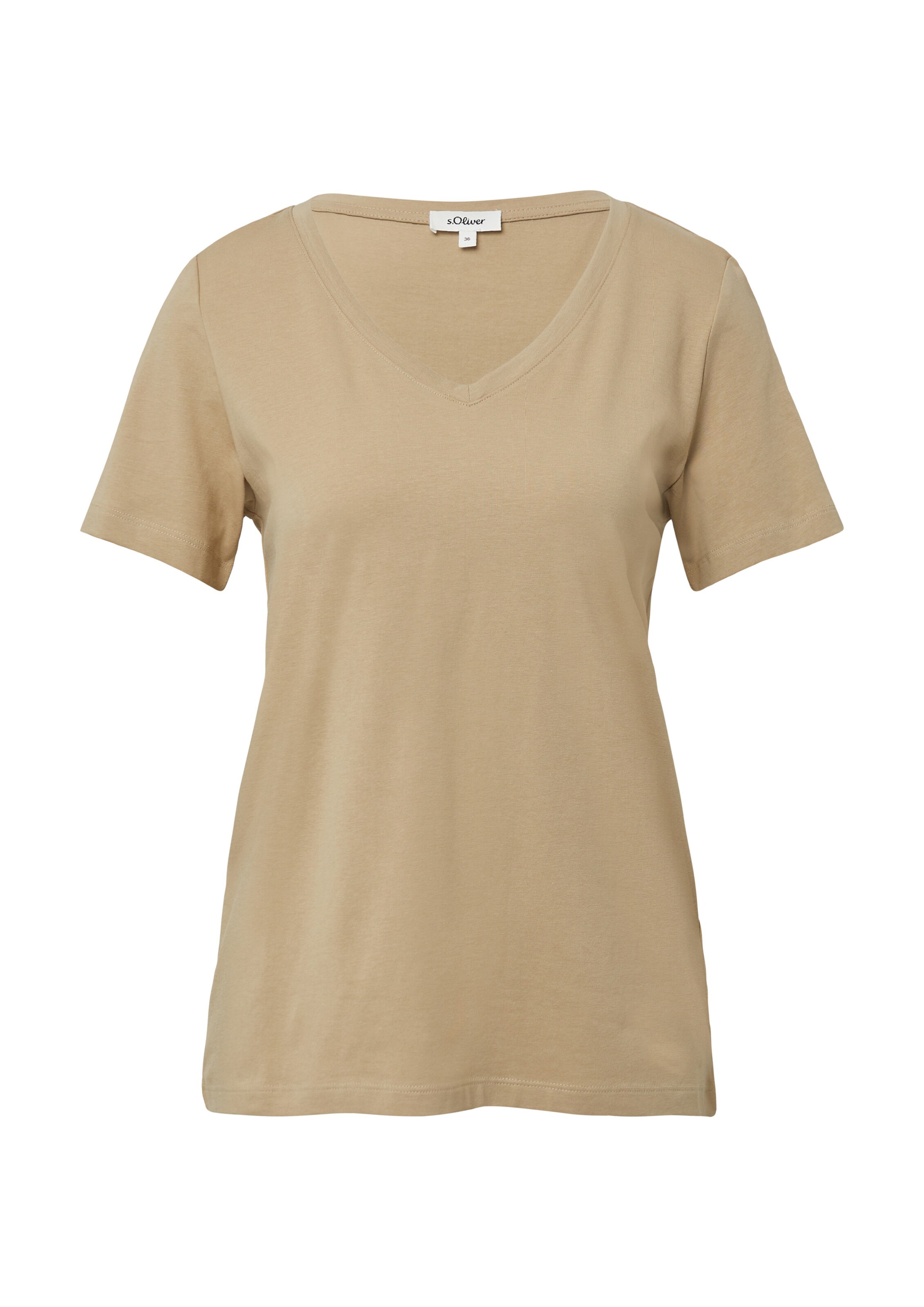 s.Oliver Shirt in Beige: voorkant