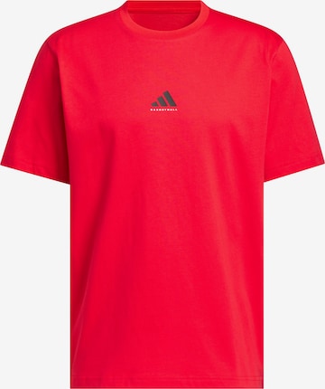 ADIDAS PERFORMANCE Performance shirt 'Basketball Graphic' in Red: front
