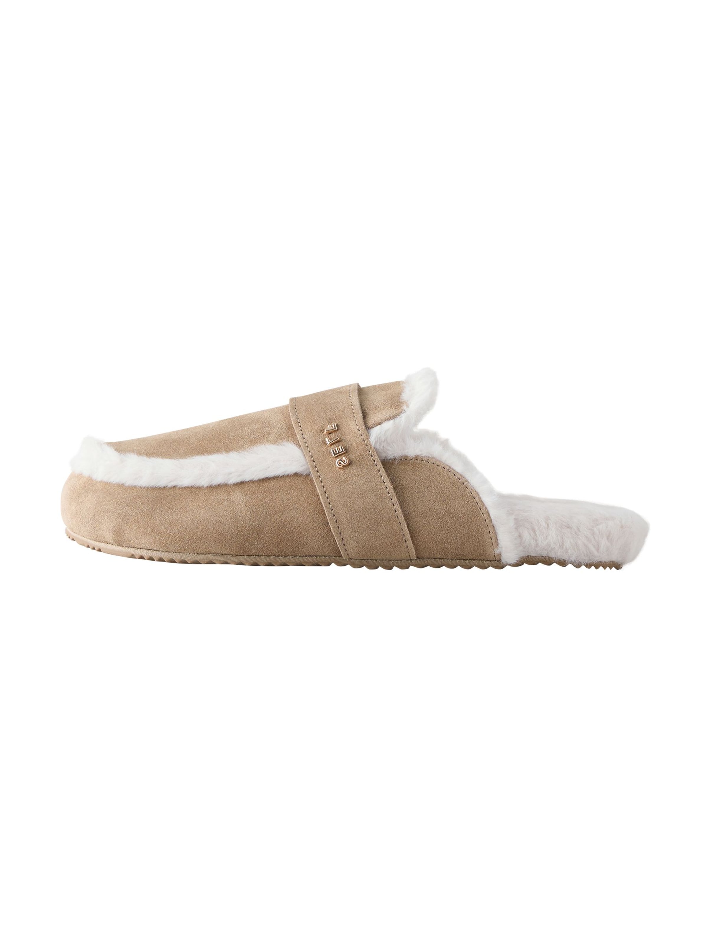 self. Slipper in Beige: front
