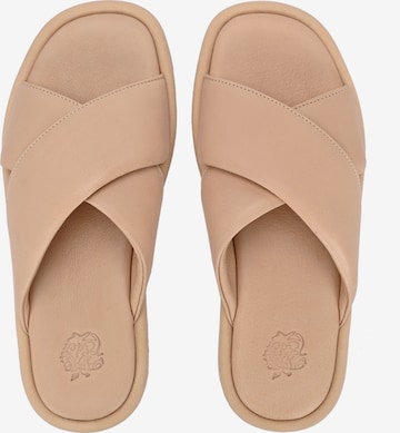 Apple of Eden Mules in Beige