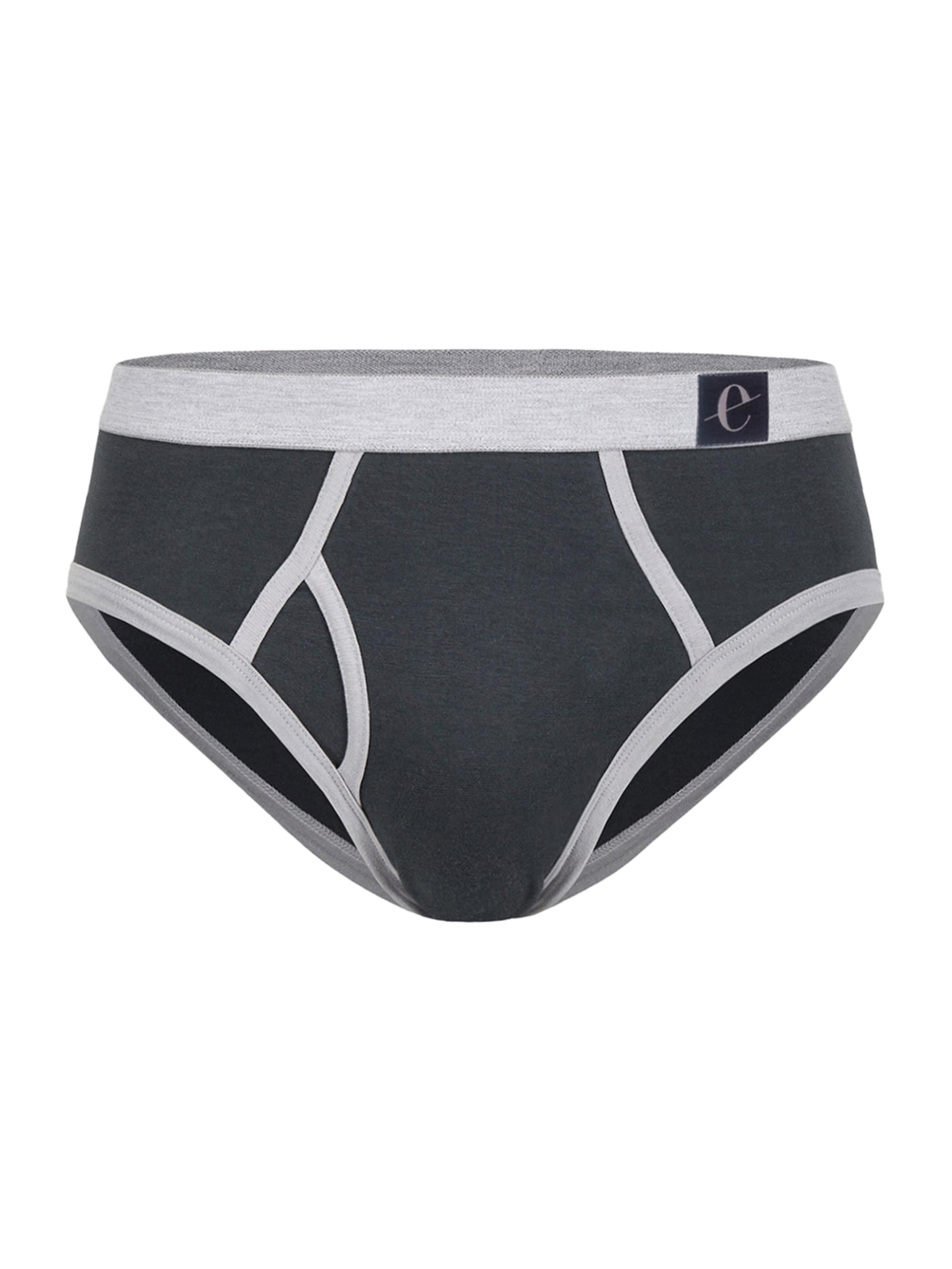 Erlich Textil - Cueca 'Theo' em cinzento: frente