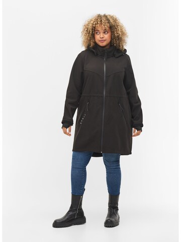 Zizzi Funktionsjacke 'MAURA' in Schwarz