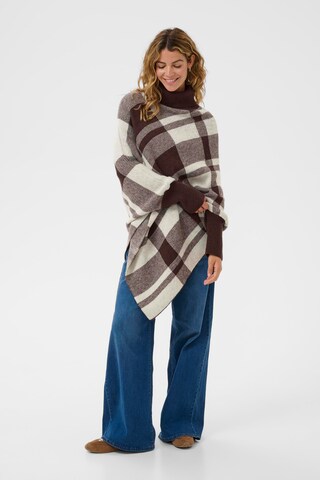 Cape 'Livia' Cream en marron