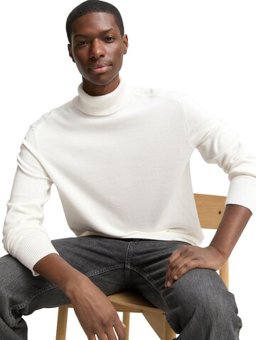 TOM TAILOR DENIM Sweater in White