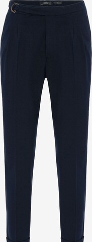 Antioch Regular Pleated Pants in Blue: front