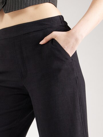 OBJECT Loose fit Trousers 'Sanne Aline' in Black