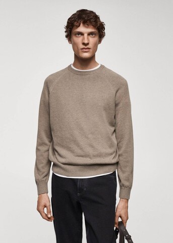 Pull-over 'Ten' MANGO MAN en marron : devant