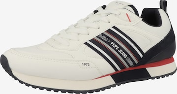 Pepe Jeans - Sapatilhas baixas 'Dublin Young' em branco: frente