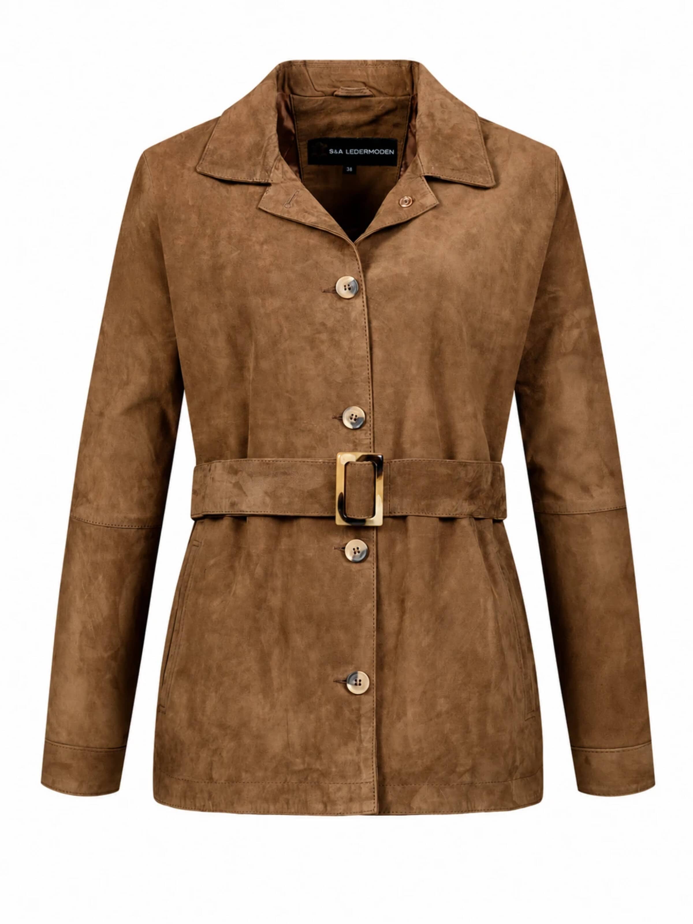 Mouflon Between-Season Jacket 'Samira' in Beige: front