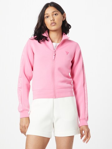 GUESS Sweatvest 'New Allie' in Roze: voorkant