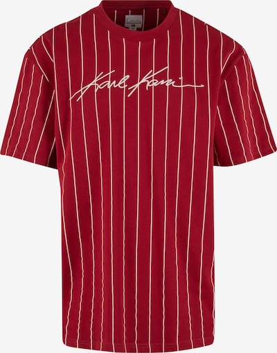 Marškinėliai iš Karl Kani, spalva – tamsiai raudona / balta, Prekių apžvalga