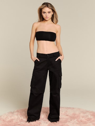 LENI KLUM x ABOUT YOU Loosefit Hose 'Leona' in Schwarz