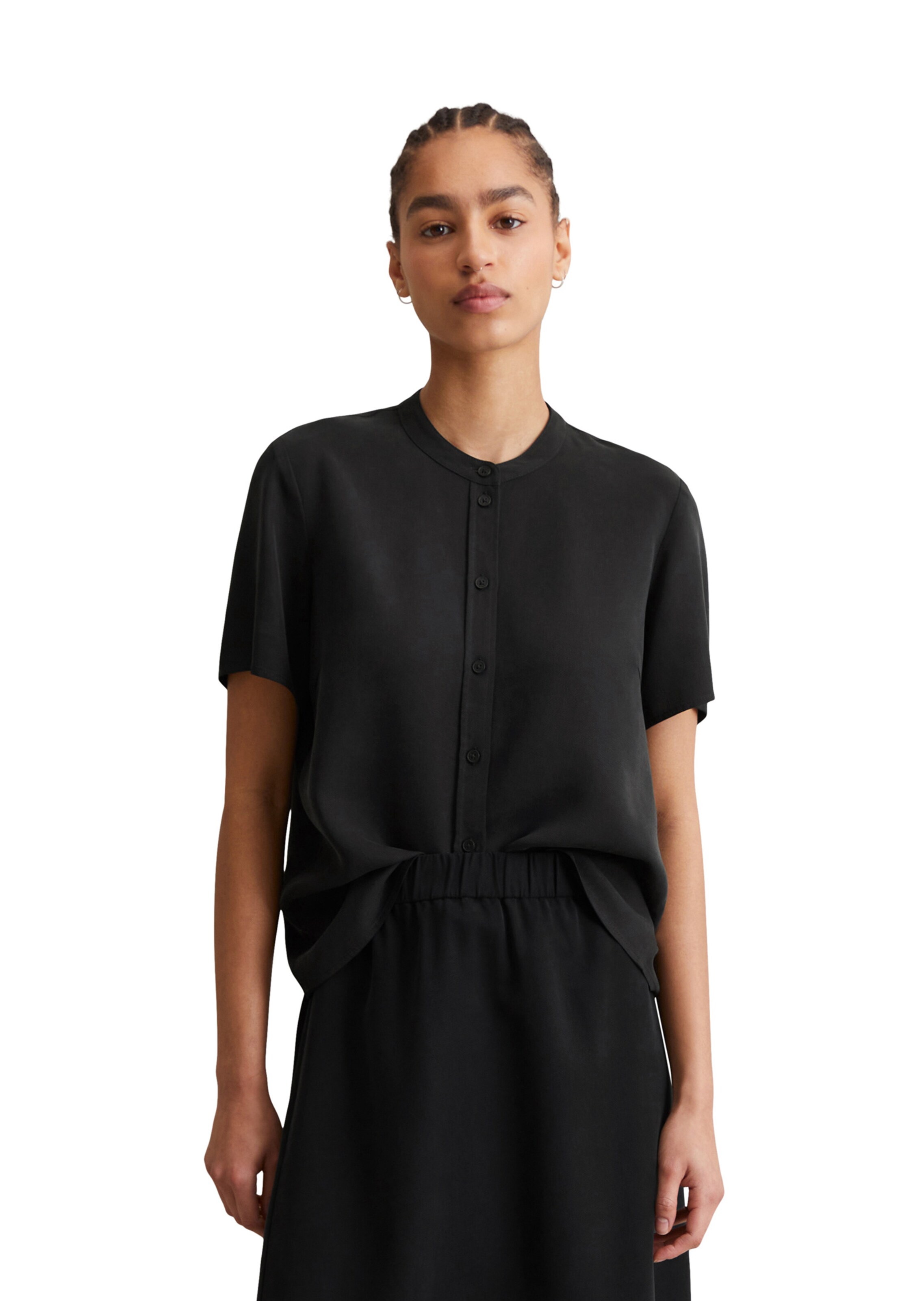 Marc O'Polo DENIM Bluse in Schwarz: Vorderseite