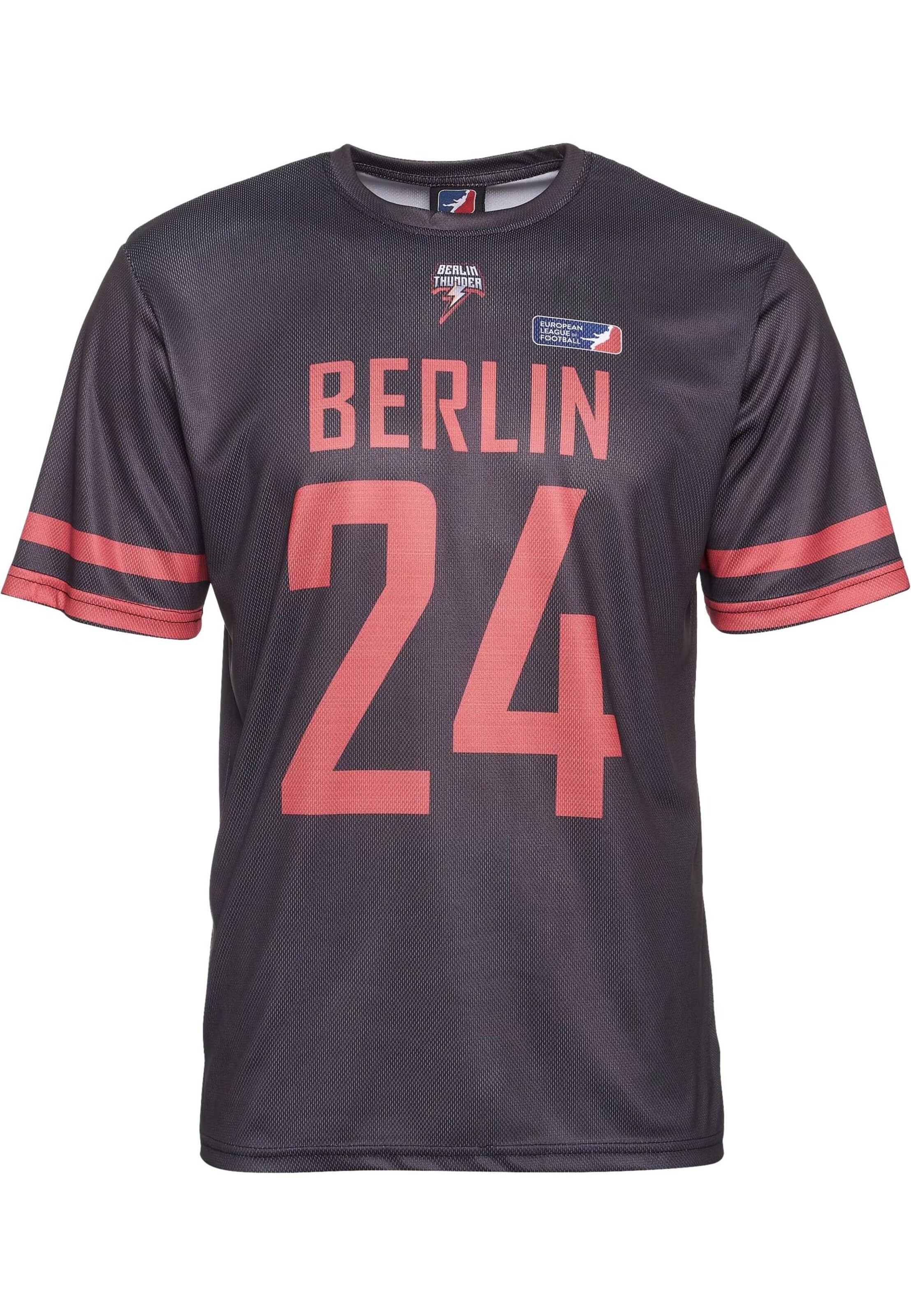 DEF Shirt 'DefShop x European League of Football Berlin Thunder 1' in Zwart: voorkant