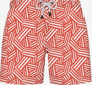 WESTMARK LONDON Badeshorts 'GEOMETRIC' in Orange: predná strana