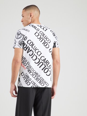 T-Shirt Carlo Colucci en blanc : derrière