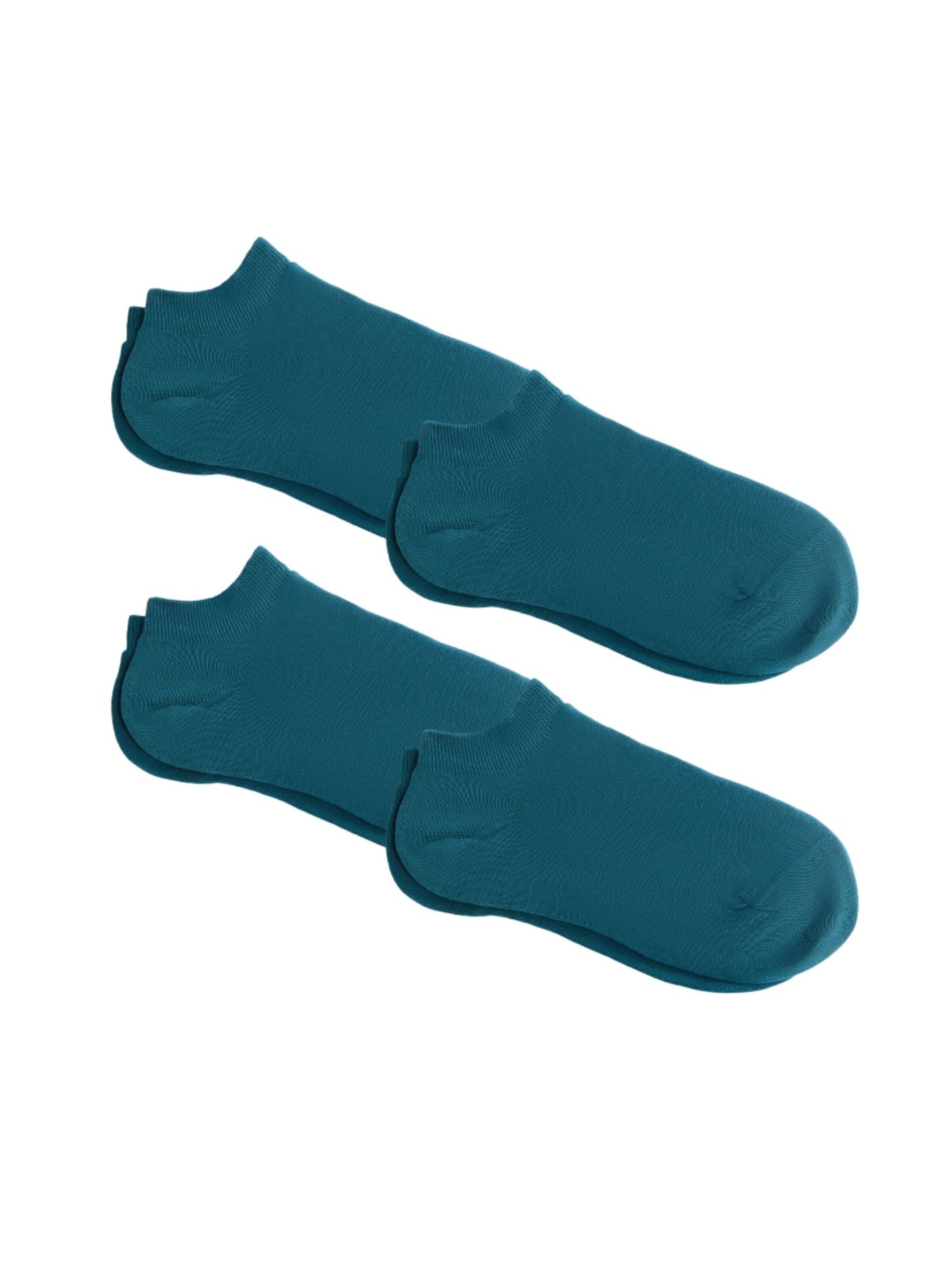 Albero Natur Füßlinge 'Bio-Baumwoll-Sneakersocken Unisex - 4er Pack'‌‌‌‌ in Blau: Vorderseite