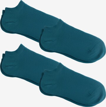 Albero Natur Füßlinge 'Bio-Baumwoll-Sneakersocken Unisex - 4er Pack' in Blau: Vorderseite